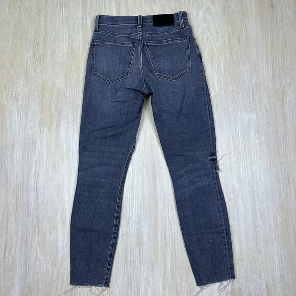 Lucky Brand Gray High Rise Skinny Bridgette Distressed Fray Hem Denim Jeans 2/26 - Picture 6 of 16